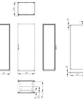 Dulap înseriabil cu 1 uşă IP55 Î=2200 L=800 A=600 mm