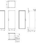 Dulap înseriabil cu 1 uşă IP55 Î=2200 L=800 A=800 mm
