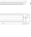 Flanşă de intrare cabluri cu garnitură şi 2 perii, L=1200 mm