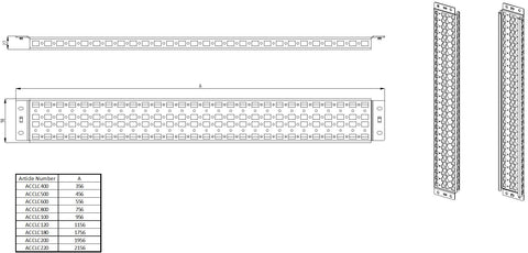 Montant click-in (pereche) L=400mm cu accesorii de montaj