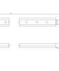 Set profile de montaj pe uşă pt. dulap cu L=1000mm