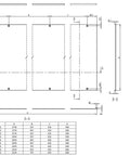 Pereţi laterali din oţel (pereche) Î=2200 A=600 mm, RAL 7035