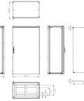 Dulap înseriabil 1 uşă IP55 H=1800 L=1000 A=600 mm