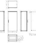 Dulap înseriabil 1 uşă IP55 H=1800 L=800 A=600 mm