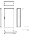 Dulap înseriabil 1 uşă IP55 H=2000 L=1000 A=400 mm