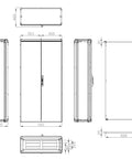 Dulap înseriabil 2 uşă IP54 H=2000 L=1000 A=400 mm