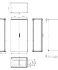 Dulap înseriabil 2 uşă IP54 H=2000 L=1000 A=600 mm