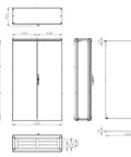 Dulap înseriabil 2 uşă IP54 H=2000 L=1200 A=400 mm