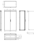 Dulap înseriabil 2 uşă IP54 H=2000 L=1200 A=600 mm