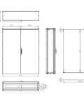 Dulap înseriabil 2 uşă IP54 H=2000 L=1600 A=400 mm