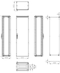 Dulap înseriabil 1 uşă IP55 H=2000 L=600 A=400 mm