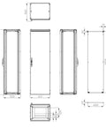 Dulap înseriabil 1 uşă IP55 H=2000 L=600 A=500 mm