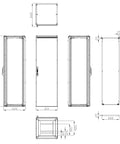 Dulap înseriabil 1 uşă IP55 H=2000 L=600 A=600 mm