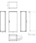 Dulap înseriabil 1 uşă IP55 H=2000 L=800 A=600 mm