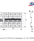 Bloc protectie diferentiala clipsabila  80/4/1-S/A