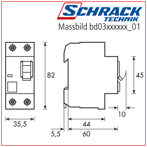 Întreruptor diferential 125A, 4-poli, 100mA, tip AC