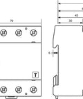 Residual current circuit breaker 40A, 4-p, 30mA, type F,G,V