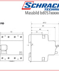 Residual current circuit breaker 63A, 4-pole, 100mA, type B