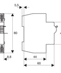 Contact auxiliar 5-250V/6A, 1 ND + 1 NI, fixare cu şurub