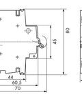 Auxiliary/Trip Signal Contact, 1CO, for RCCB 125A