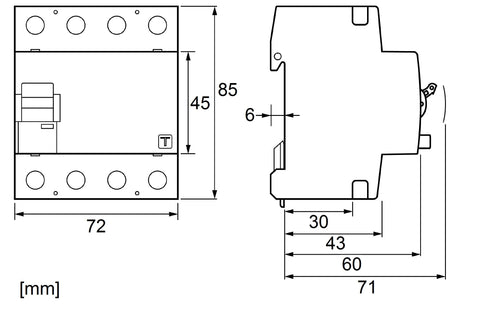 Intreruptor diferential 40A,4p,30mA,Tip EV(pt. vehicule el.)