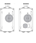 Carcasa pentru protectii motoare IP 54+buton avarie