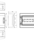 Dulap distrib. apl. IP65, 12U pe 1 rând, cu uşă transparentă
