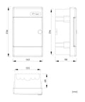 Flush-mounted enclosure 1-row, 4MW, for partition wall