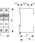Întreruptor automat modular(MCB), C, 25A, 4poli, 40° C, 10kA