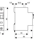 Miniature Circuit Breaker (MCB) C, 6A, 1+N, 40° C, 10kA