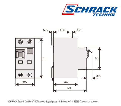 Combined MCB/RCD (RCBO) C25/1+N/30mA/Type A, G