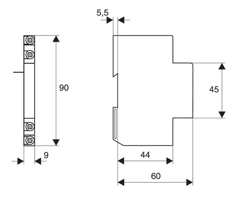 Contact auxiliar 6A 250V 1ND+1NI pentru BR
