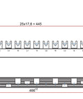 Baretă furcă,1xRCCB 4 poli, 2xMCB 3+N, 7xMCB 1+N,26 M,10 mmp