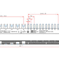 Busbar, 1xRCCB 4-pole, 1 MCB 3+N, 6 MCB 1+N/1 MW, 14MW