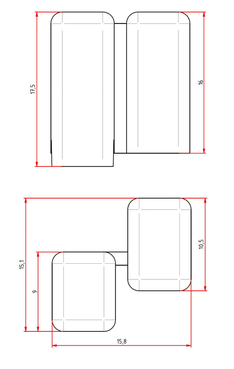 Protection-cover yellow for pin busbar on 1 MW