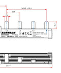 Busbar Pin Version, 4-pole, 16mm², adapter form