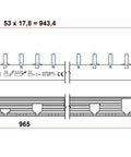 Baretă cu contacte pini, 16 mm², L1,N/L2,N/L3,N, 4poli, 54UH