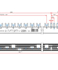 Busbar, 1xRCCB 4-pole, 3xMCB 4-pole, 12 x MCB 1+N/1 MW, 28MW