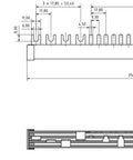 Busbar, 1xRCCB 4-pole, 10 MCB 1+N/1MW, 14MW