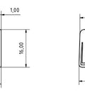Busbar End cap 1-pole, blue
