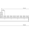 Baretă cu contacte furcă 4 Poli, N/L1/N/L2/N/L3, 10mm², 1m