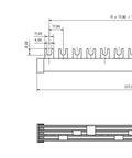 Busbar, 1xRCCB N+3, 1xMCB N+3, 2xMCB N+1, 12MW
