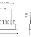 Baretă pt. diferențial 4P + 1 Sig Aut 3P + 5 Sig Aut 1P+N