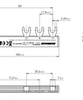 Busbar, 2-pole, L1, 1xRCCB 4-pole to 1xRCBO 1+N, 6MW, 10mm²