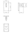 Busbar end-cap 2-pole, 10mm²