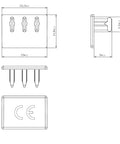 Busbar end-cap 4-pole, 10mm²