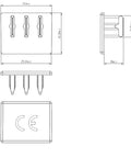 Busbar end-cap 4-pole, 16mm²