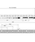 Bareta furca 4P L1, N/L2, N, L3, N 10mm², 1m