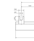 Busbar N-bridge, 3 x 2 MW, 16mm², blue