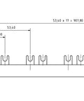 Bareta furca 4P L1-N/L2-N/L3-N 10mm? pt.AFDD, 1m